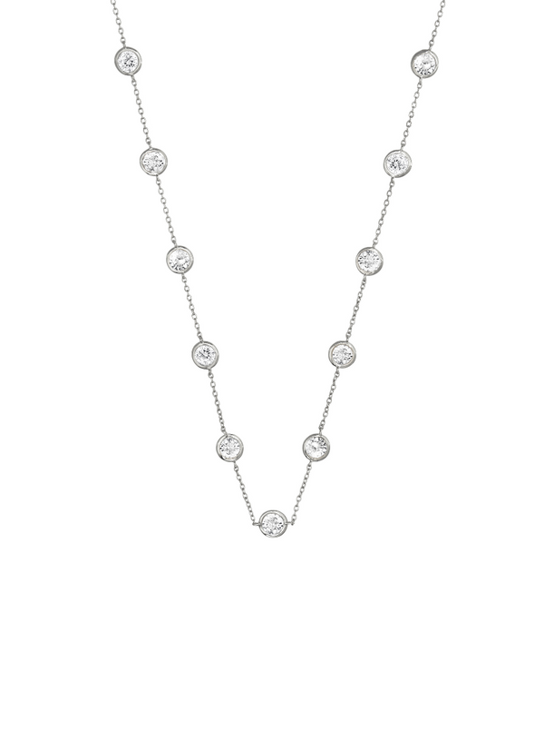 15 ct Pear Bezel Set Diamond Necklace - Sarah O.